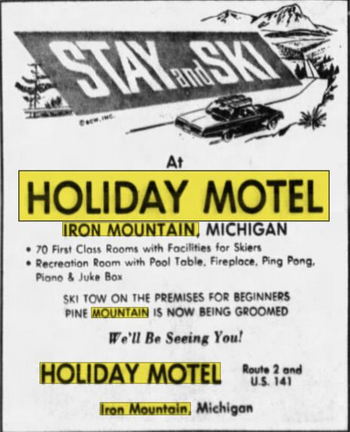 Holiday Motel (Econo Lodge Inn & Suites) - Dec 1966 Ad